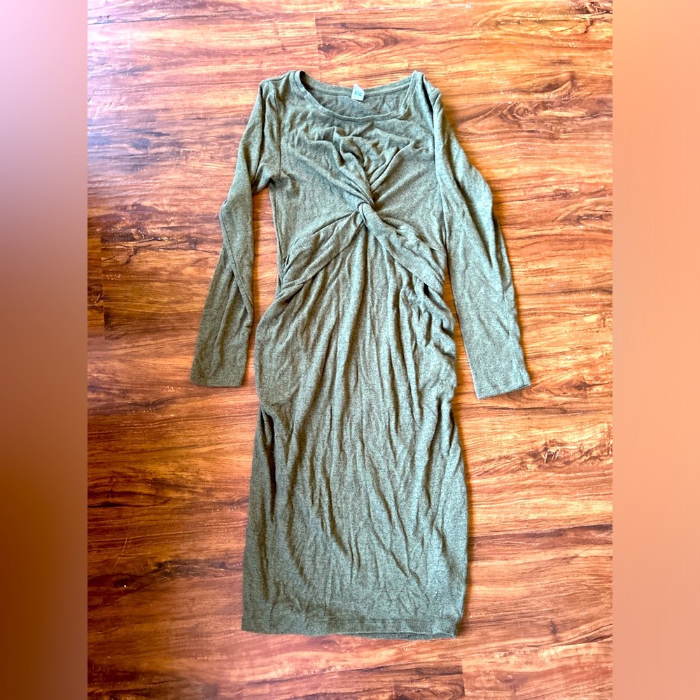 MATERNITY old navy olive green XS dress